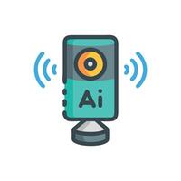 Dynamic AI Speaker Illustration vector
