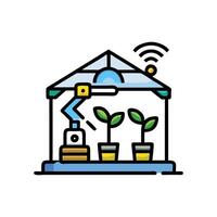 Futuristic Automated Greenhouse Design vector