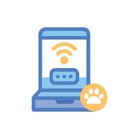 Smart Automated Pet Feeder Design vector