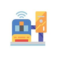 Smart Automated Toll Booth Concept vector