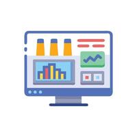 Creative Digital Factory Dashboard Illustration vector