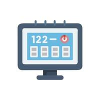 Stylish Digital Timetable Display Graphic vector