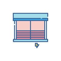 Dynamic Electric Window Shades Illustration vector