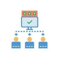 Efficient Electronic Queue System Design vector
