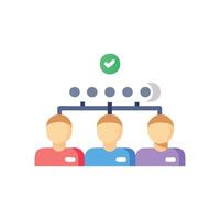 Dynamic Electronic Queue System Illustration vector