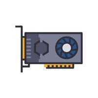 Stylish External GPU Icon Design vector
