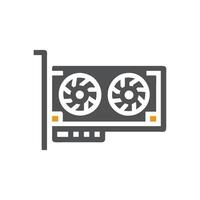 External GPU Icon for Enhanced Performance vector