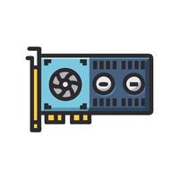 Modern External GPU Icon for Gaming vector