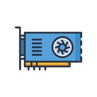 Versatile External GPU Icon for Creators vector