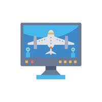 Realistic Flight Simulator Design vector