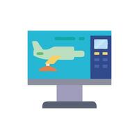 Dynamic Flight Simulator Illustration vector