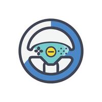 Functional Gaming Steering Wheel Graphic vector