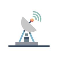Efficient Ground Station Icon for Communications vector