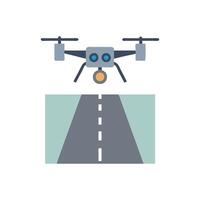 Versatile Highway Surveillance Drone Icon vector