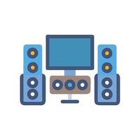 Innovative Home Theater System Concept vector