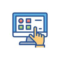 Creative Interactive Display Graphic vector