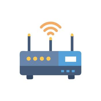 Dynamic IoT Gateway Device Illustration vector