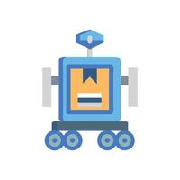 Dynamic Logistics Robot Illustration vector