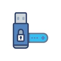 Secure PasswordProtected USB Design vector
