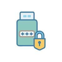 Innovative PasswordProtected USB Concept vector