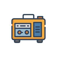 Dynamic Portable Generator Illustration vector