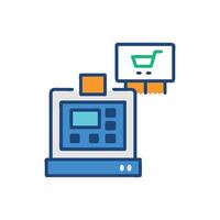 Dynamic SelfCheckout Machine Illustration vector