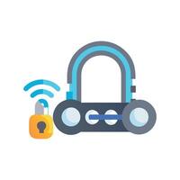 Dynamic Smart Bike Lock Illustration vector