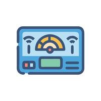 Dynamic Smart Car Dashboard Illustration vector