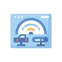 Functional Smart Car Dashboard Design vector