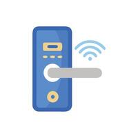 Secure Smart Door Handle Design vector