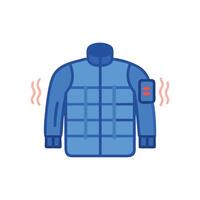 Innovative Smart Heated Jacket Design vector