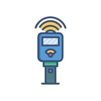 Dynamic Smart Parking Meter Illustration vector
