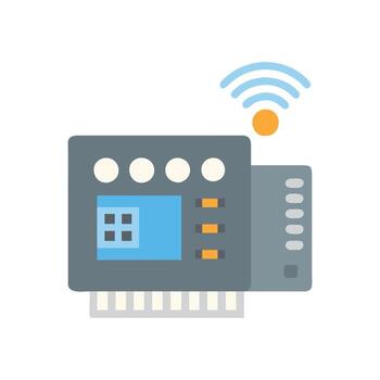 Dynamic Smart PLC Controller Illustration vector