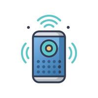 Compact Smart Speaker for Home Automation vector