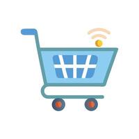 Efficient Smart Shopping Cart Design vector