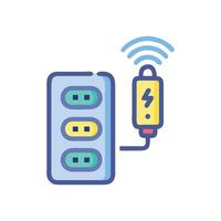 Compact Smart Surge Protector for Energy Saving vector