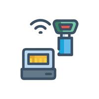 Advanced Smart Scanner for Streamlined Warehouse Operations vector