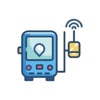 Vehicle Tracking Device Icon for Security vector