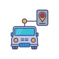 Versatile Vehicle Tracking Device Icon for Logistics vector