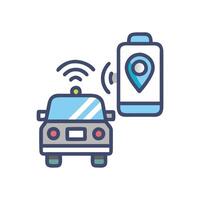 Modern Vehicle Tracking Device Icon for Safety vector