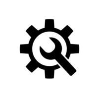 Setting icon on white background. vector