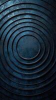 Intricate patterns of circular shapes and textures in dark blue tones create a captivating visual effect in a modern design setting photo
