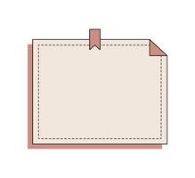 Editable Memo Paper with Bookmark Tabs and Folds vector