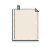 Retro Paper Memo Templates with Decorative Tabs vector