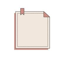 Minimalist Memo Paper Set with Folded Corners vector