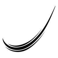 Sleek Black Swirl Lines, Dynamic Curves in Minimalist Design vector