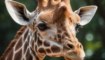 Close Up Giraffe Head Portrait photo