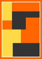 Geometric design posters, wall art, template, layout with primitive shapes elements. Bauhaus retro pattern background, abstract circle, triangle and square Design vector