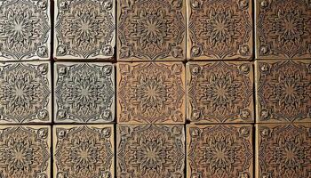 a set of wooden playing cards with intricate designs photo