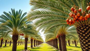 Date Palm Plantation Under a Sunny Sky photo